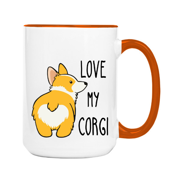Tričko s potiskem I love my corgi