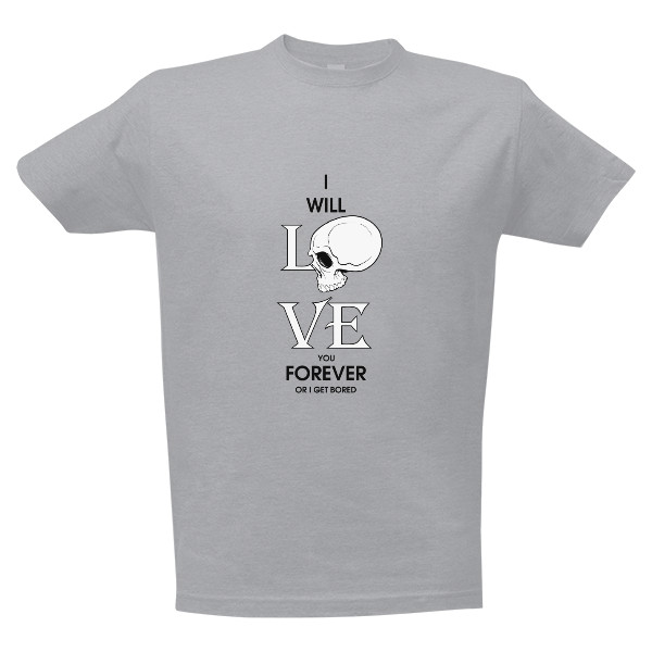 Tričko s potiskem I WILL LOVE YOU Lime